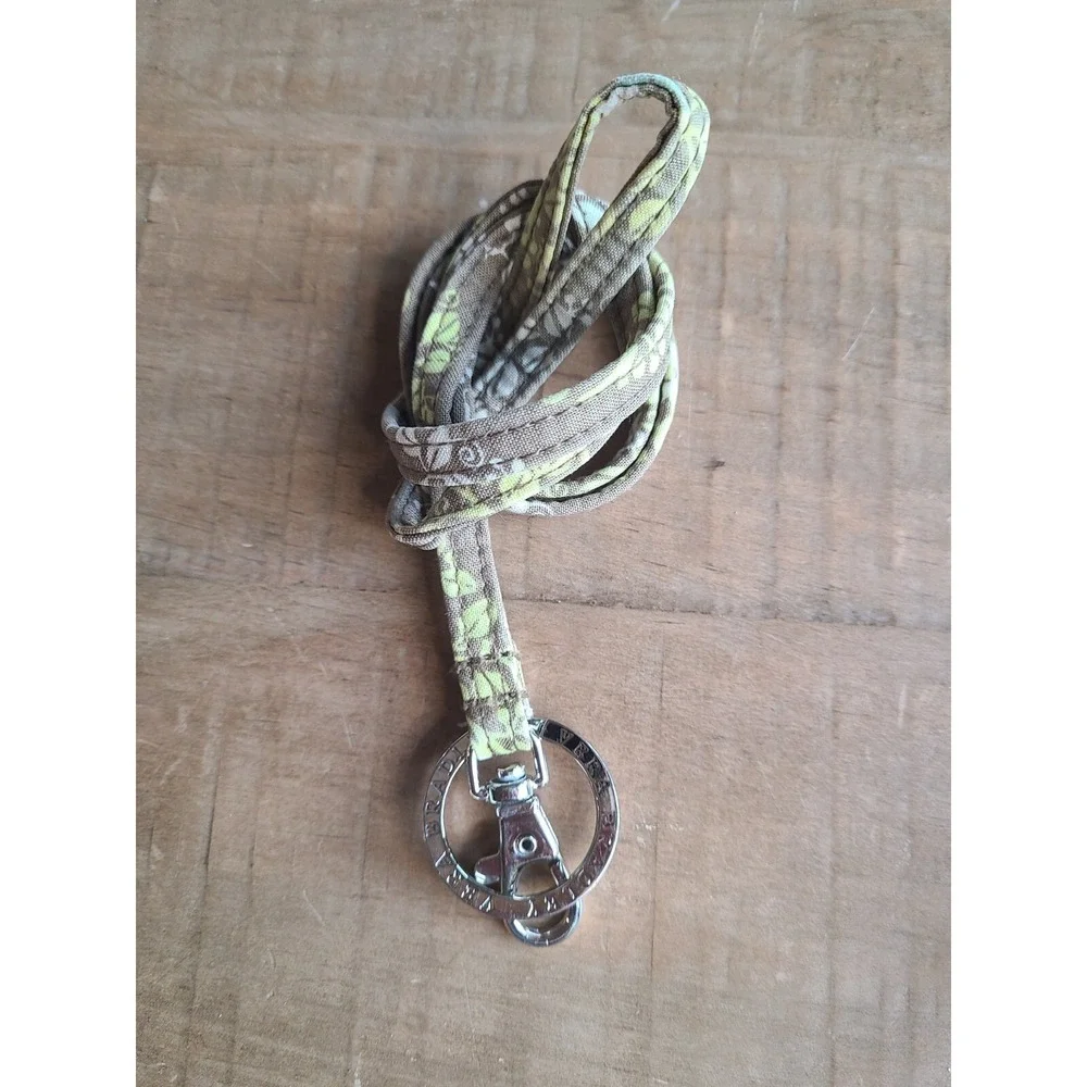 Vera Bradley Iconic Lanyard Sittin' in a Tree ID Keyring Green Brown 2010 RARE